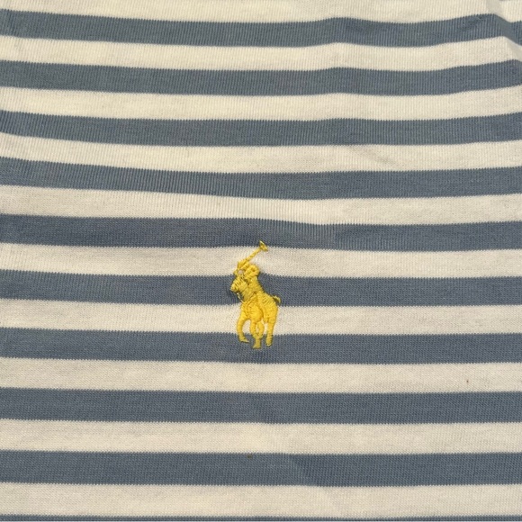 NWT Polo by Ralph Lauren Men’s Yellow Pony Striped Classic Fit Polo Shirt - Picture 5 of 9